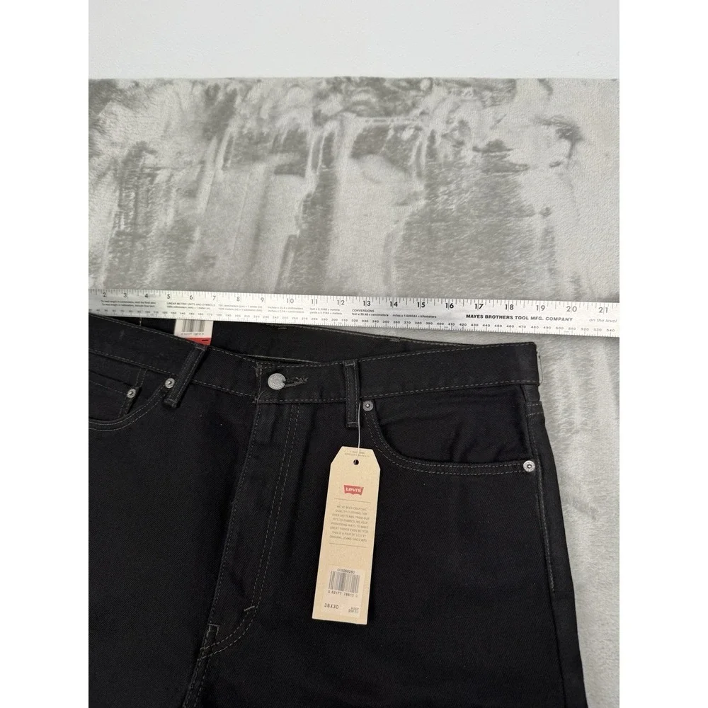 Levis 505 Regular Jeans Mens 36x32 Straight Leg Blue Denim Stretch Dark Wash NWT